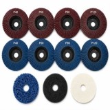 Set Discuri Slefuit Lustruit Polizat ,125 mm pentru Flex ,11 Piese ,Lemn Metal Inox