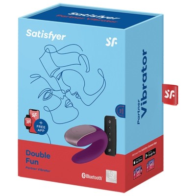 Vibrator cu telecomanda SATISFYER Double Fun (Violet) foto