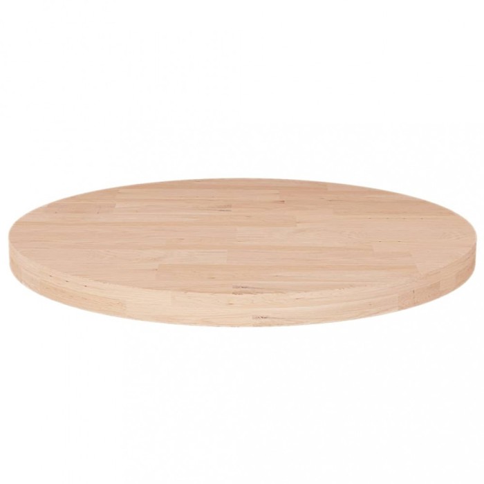 vidaXL Blat de masă rotund, &Oslash;50x2,5 cm, lemn masiv stejar netratat