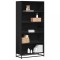 Gossi biblioteca, negru, 80,5x35x170,5 cm, lemn prelucrat