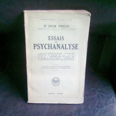 ESSAIS DE PSYCHANALYSE - FREUD