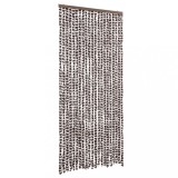 Cumpara ieftin Perdea pentru insecte, maro si alb, 90 x 220 cm, chenille