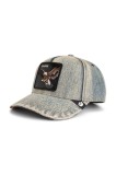 Goorin Bros șapcă de baseball din denim Frequent Flyer culoarea bej, 101-2266