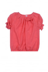 Bluza maneca scurta fetite ALessia ALSS50, Coral foto