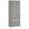 Dulap inalt, gri sonoma, 69,5x34x180 cm, lemn compozit