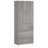 Cumpara ieftin Dulap inalt, gri sonoma, 69,5x34x180 cm, lemn compozit