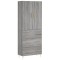 Dulap inalt, gri sonoma, 69,5x34x180 cm, lemn compozit
