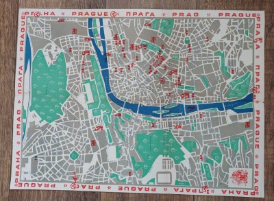Harta turistica anii 70 Praga foto