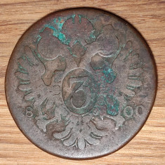 Austria Imperiu Habsburgic - moneda de colectie istorica - 3 kreuzer 1800 S