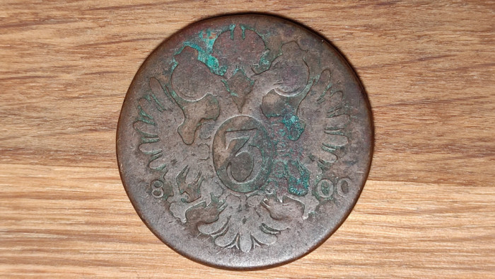 Austria Imperiu Habsburgic - moneda de colectie istorica - 3 kreuzer 1800 S