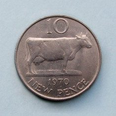 GUERNSEY - 10 New Pence 1970 foto