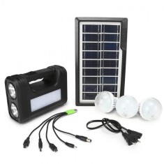 Set solar GDPlus GD 8017 cu 3 becuri incluse foto