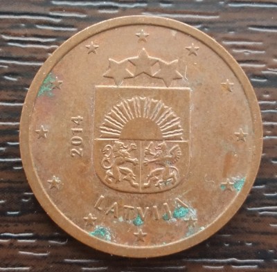 (M991) MONEDA LETONIA - 2 EUROCENT 2014 foto