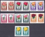 DB1 Flora Flori Trandafiri Ungaria 1962 2 x 7 v. MNH NDT