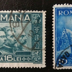 Romania LP 92+97 , Trei regi + Carlol II calare , Stampilate