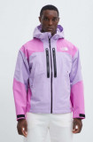 The North Face geaca barbati, culoarea violet, de tranzitie, oversize, NF0A879EVFO1