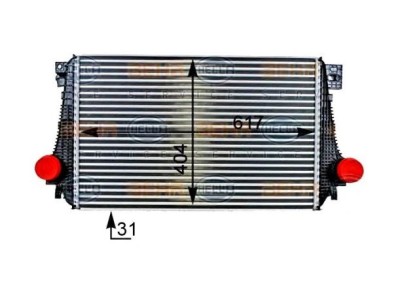 Intercooler VW Amarok (N817), 09.2010-, motor 2.0 TSI 118kw, benzina, 2.0 TDI 90/103kw, 2.0 BiTDI 120kw, diesel, cu/fara AC, aluminiu brazat/plastic, foto