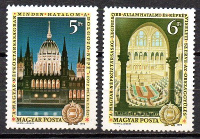UNGARIA 1972, Arhitectura, MNH, serie neuzata foto
