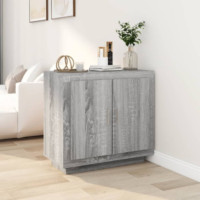 vidaXL Servantă, sonoma gri, 80x40x75 cm, lemn prelucrat