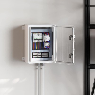 vidaXL Cabinet de Control Gri 30 x 19.5 x 40 cm Plastic ABS 4106512 foto