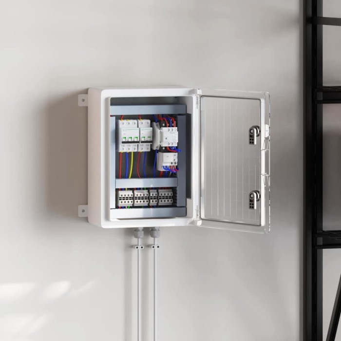 vidaXL Cabinet de Control Gri 30 x 19.5 x 40 cm Plastic ABS 4106512