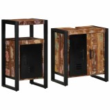 Cumpara ieftin Set de mobilier pentru baie 2 buc. Multicolor si negru