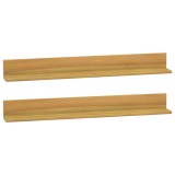 Cumpara ieftin Rafturi de perete, 2 buc., 90x10x10 cm, lemn masiv de tec