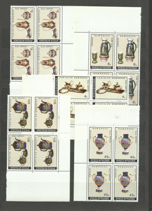 Romania MNH 1992 - Portelan romanesc - LP 1277 X4