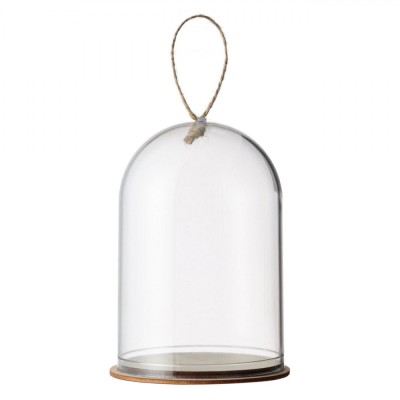 Cupolă Decorativă Crăciun, Transparentă, Plastic și Lemn, Diametru 5cm, &amp;Icirc;nălțime 9.5cm foto