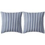 vidaXL Perne Exterior 45x45 cm Bleumarin cu Dungi, Set 2 Bucati, Impermeabile, Decorative, Gradina