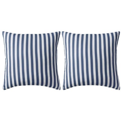vidaXL Perne de exterior, 2 buc., imprimeu dungi, 45x45 cm, bleumarin 132306 foto