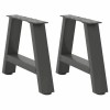 VidaXL Picioare pentru măsuță de cafea &icirc;n formă de A, 2 buc., antracit, 40x(30-31) cm, oțel 4012814