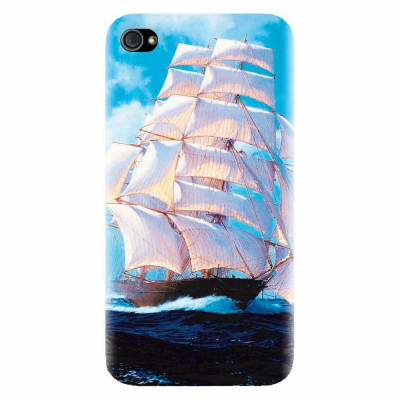 Husa silicon pentru Apple Iphone 4 / 4S, Attractive Art Of Ships foto