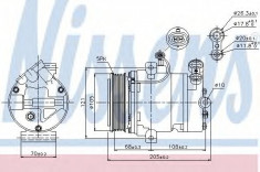 Compresor clima / aer conditionat OPEL ASTRA G Cupe (F07) (2000 - 2005) NISSENS 89024 foto