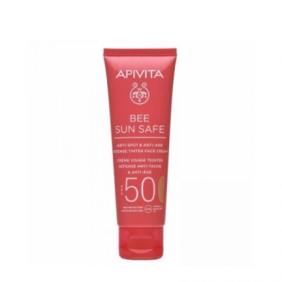 APIVITA Bee Sun Safe Cremă de față colorată anti-pete și anti-&amp;icirc;mbătr&amp;acirc;nire SPF50 Nuanță aurie 50ml foto