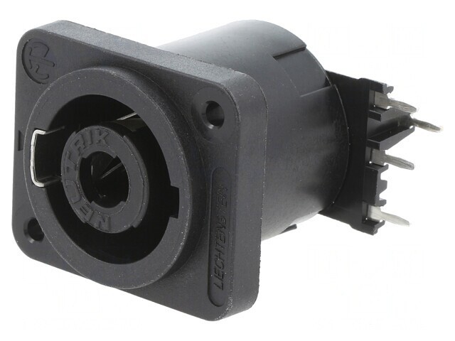 Conector Panou Speakon 4 Poli Negru