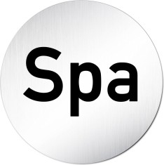 Semn din aluminiu spa foto