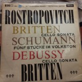 AS - ROSTROPOVITCH - BRITTEN/SCHUMANN/DEBUSSY (DISC VINIL, LP), Clasica