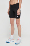 Reebok pantaloni scurti femei, culoarea negru, neted, high waist