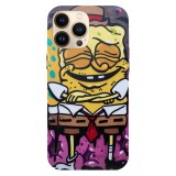 Husa compatibila cu Apple iPhone 15 Pro Max model Old SpongeBob Graffiti, Silicon, TPU, Viceversa, Transparent, Carcasa