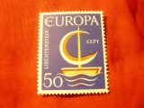 Serie Liechtenstein 1966 - Europa CEPT , val. 50rp