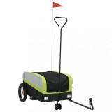 Cumpara ieftin Remorca pentru biciclete, negru si verde, 30 kg, fier