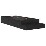 Cumpara ieftin Cadru de pat cu depozitare Stejar Negru 80 cm Lemn prelucrat