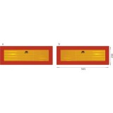 Set de 2 plăcuțe reflectorizante pentru camioane 56,5x20cm