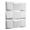 WallArt Lambriu 3D Oberon 12 buc. GA-WA21
