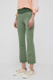 Deha pantaloni femei, culoarea verde