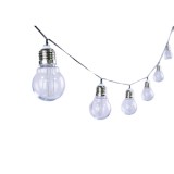 Lampa Solara Tip Ghirlanda, Model Bec Clasic, Decoreaza Casa Si Gradina, 10 Becuri Lumina Calda, Transparent, 4 m, Oem
