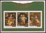 COOK ISLANDS 1987 PICTURA CRACIUN RUBENS ( bloc dt. cu supr.) MNH, Nestampilat