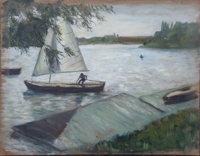 Cu barca - semnat Roland G. foto