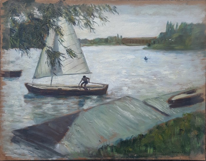Cu barca - semnat Roland G.